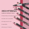 Half and Half Arch Dark Brown Eyebrow Pencil & Brush (Pack of 2)