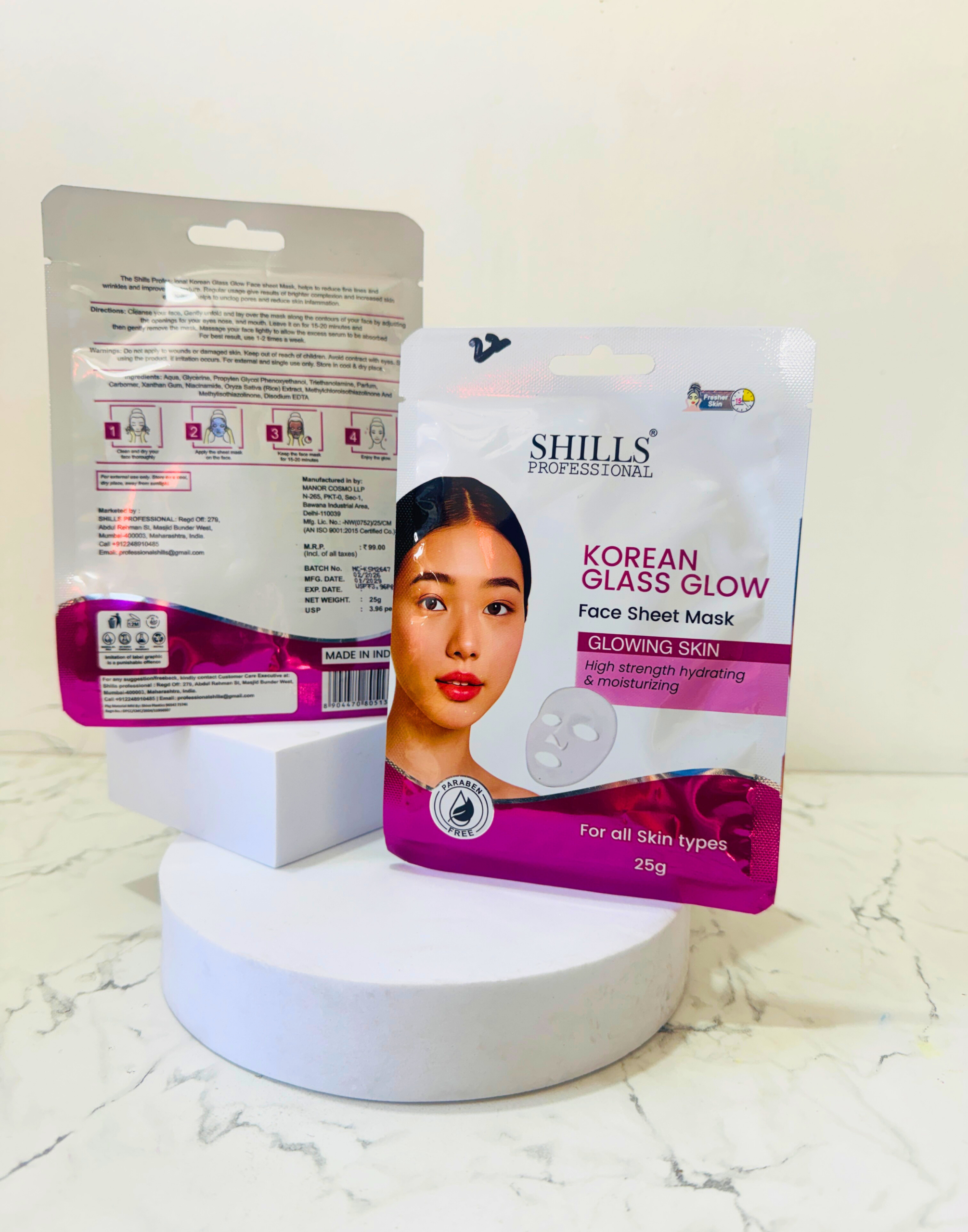 Korean Glass Glow Face Sheet Mask