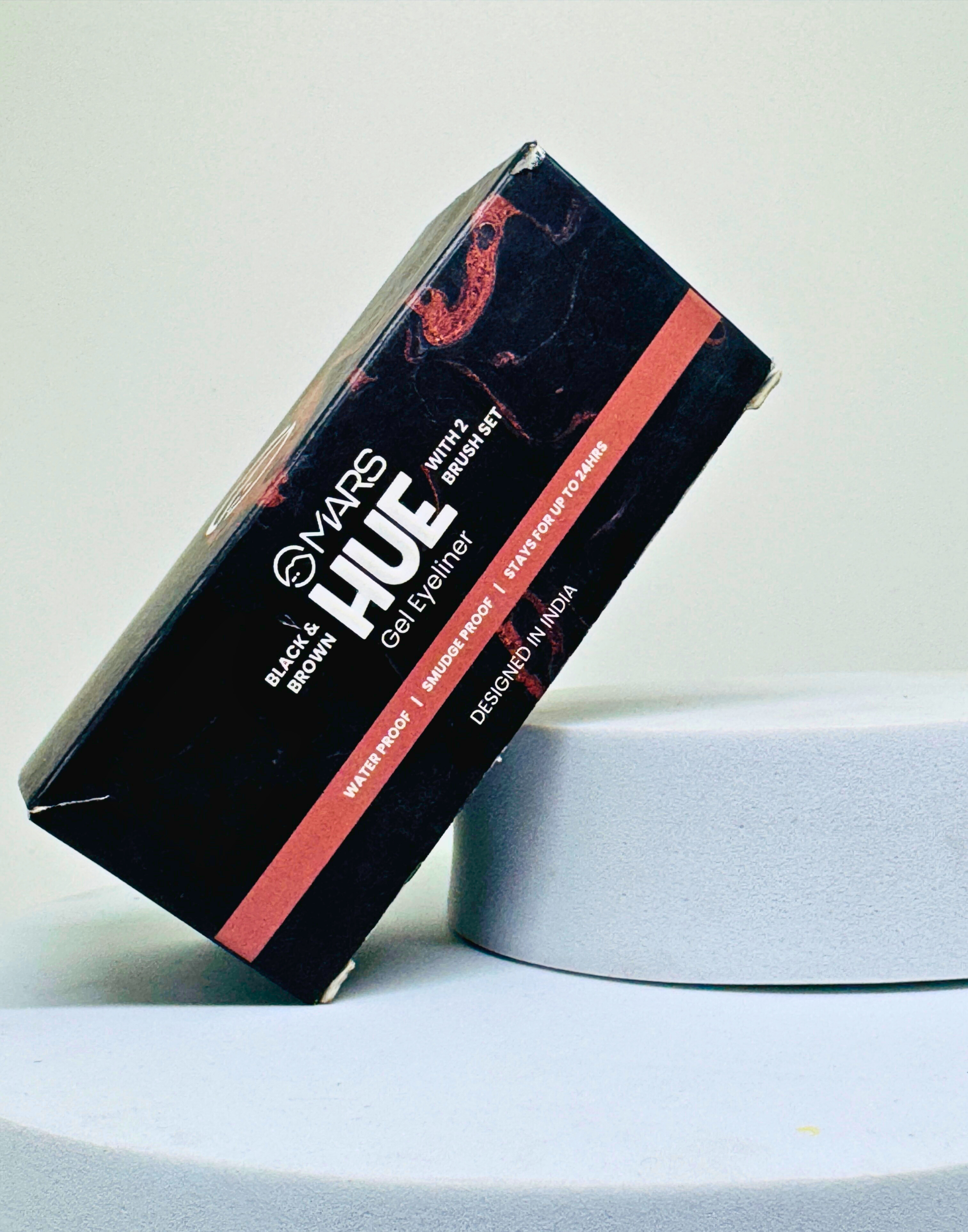 Mars Black & Brown HUE Gel Eyeliner With 2 Brush Set3